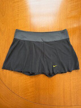 Nike Charcoal Mesh Tennis Pickleball Skort Built-In Shorts M
